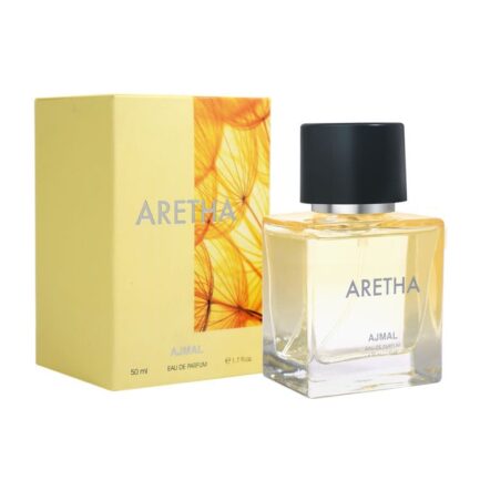 Aretha Eau De Parfum 50ml by Ajmal – Floral Fruity Long Lasting Perfume for Women with Peach, Rose, Jasmine, Musk and Cedarwood Notes