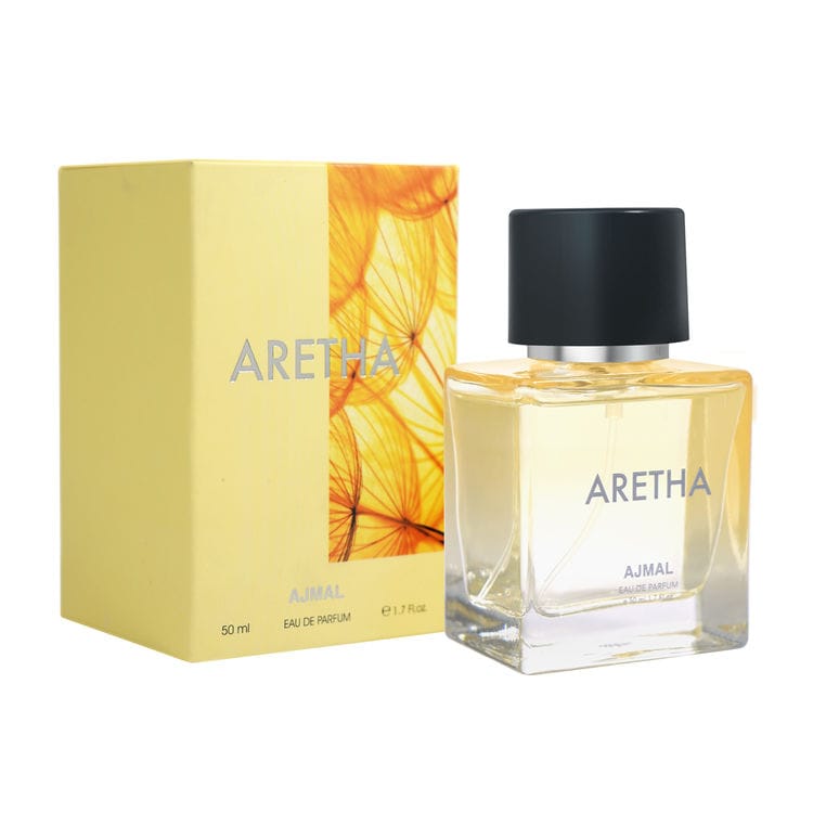 Aretha Eau De Parfum 50ml – Floral Fruity Luxury Perfume for Women Aretha Eau De Parfum 50ml by Ajmal – Floral Fruity Long Lasting Perfume for Women with Peach, Rose, Jasmine, Musk and Cedarwood Notes
