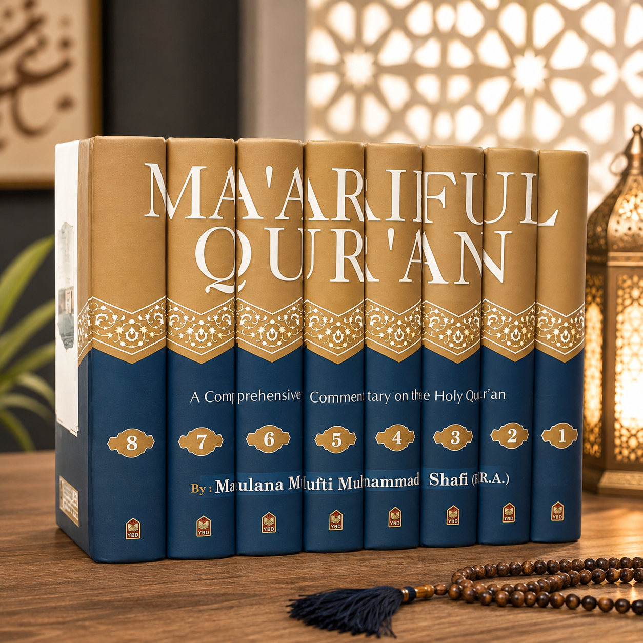 Ma'ariful Qur'an Complete 8 Volume Set Carrying Case Ma'ariful Qur'an 8 volume complete set with red carrying case
